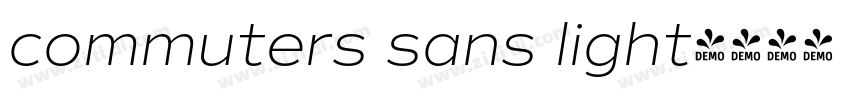 commuters sans light字体转换